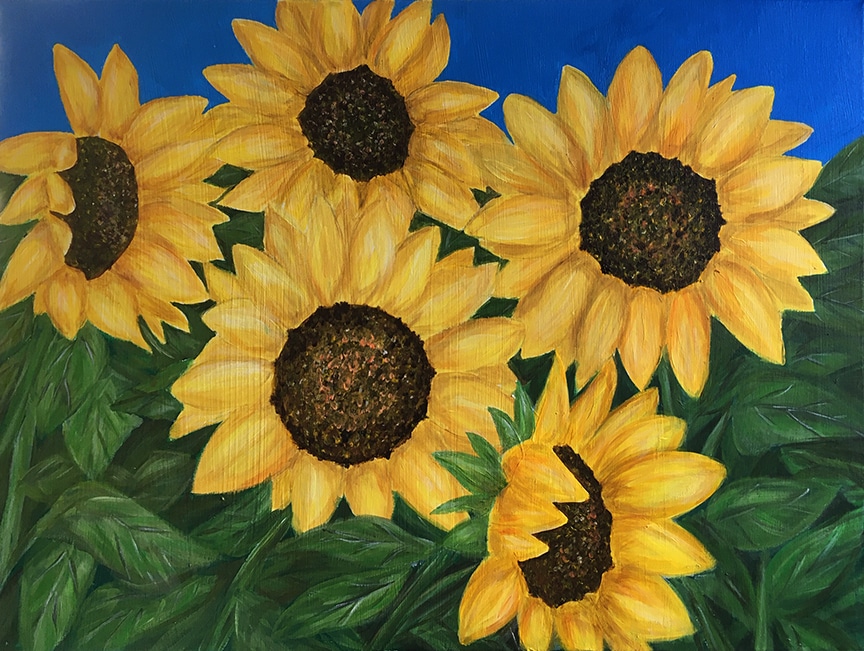 Lynn Newsom -Sunflowers Painting
