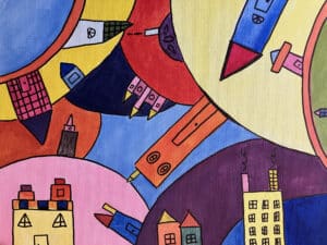 Fun Town with Acrylics - September 20th with Mary Burrell
