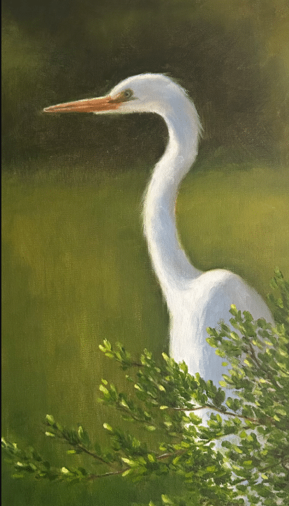 Paint Your Perfect Egret Oil Painting Class - October 21, 28, & November 4 with Natalia Hicks