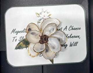 Magnolia Flower Workshop (from oyster shells) - April 16 with Patricia Mothershead